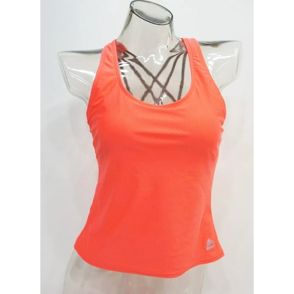 RBX Orange Mesh Strappy Back Active Sporty Tankini Top Women's Swimwear Medium