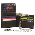 thumbnail image 2 of Men's Genuine Leather RFID Blocking Chain Biker Bifold Flap Up ID Wallet, 2 of 17
