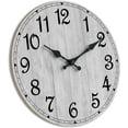 thumbnail image 4 of Wall Clock, 10 Inch Wall Clocks Battery Operated Silent Non Ticking, Round Wooden Rustic Clocks Decor for Kitchen, Bathroom, Living Room, Home, Bedrooms, Office (Navy Blue), 4 of 7