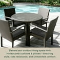 thumbnail image 2 of Textured Solid Charcoal Grey Premium Dining Seat Cushion (2-Pack), 2 of 8