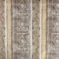 Decora Furnishings Bohemian Vintage Ikat Design Decorative Microfiber Velvet Fabric by The Yard, Brown