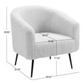thumbnail image 6 of Metal and Beige Velvet Lounge Chair Modern Design Style Living Room, 6 of 8