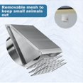 thumbnail image 3 of Cubierta de ventilación para secadora Hon&Guan 304 de acero inoxidable 10 cm con malla, 3 of 8