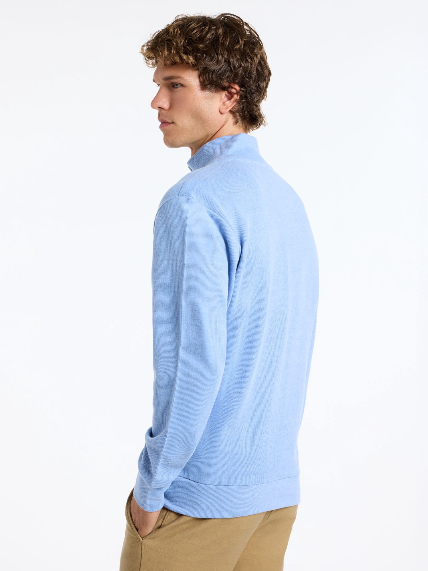 U.S. Polo Assn. Men's Quarter Zip Flatback