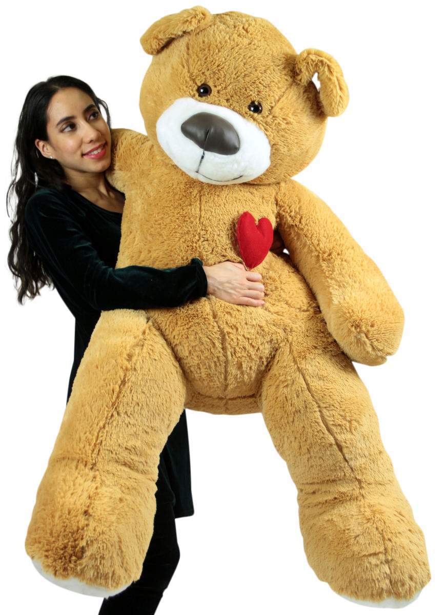 Giant Teddy Bear 57 Inch Soft Huge Plush Animal, Heart on Chest to Express Love - image 4 of 8