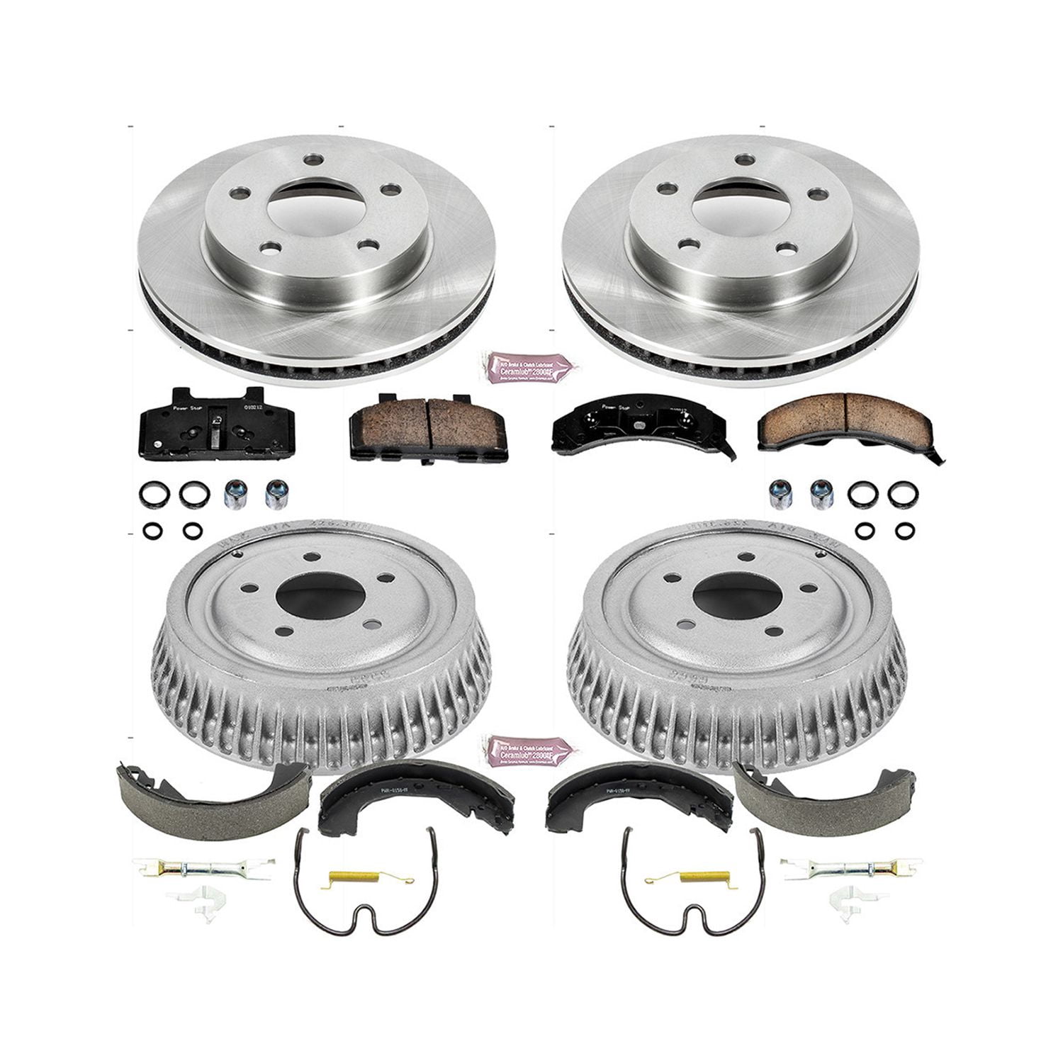 Power Stop Front and Rear Stock Replacement Drum and Shoe Kit KOE15119DK