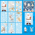 thumbnail image 1 of Juego de pegatinas de Navidad para ventana, calcomanías de cristal de Papá Noel, árbol de Navidad, copo de nieve, decoración del hogar de Año Nuevo, regalos de 2025, 9 Uds./set, 2024, 1 of 5