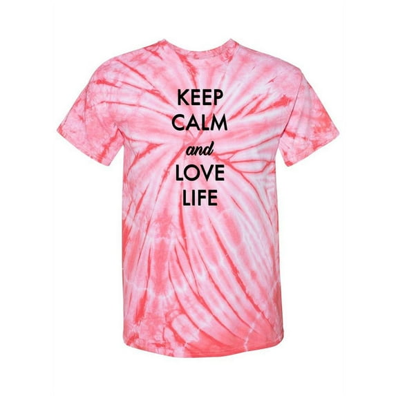 Keep Calm, Love Life Tie-Dye Cyclone Women -Smartprints Designs, Female Medium