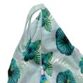 thumbnail image 5 of Tropical Lounger Chair Bag, Hawaiian Exotic Jungle Hibiscus Flower, High Capacity Storage with Handle Container, Lounger Size, Seafoam Teal, by Ambesonne, 5 of 5