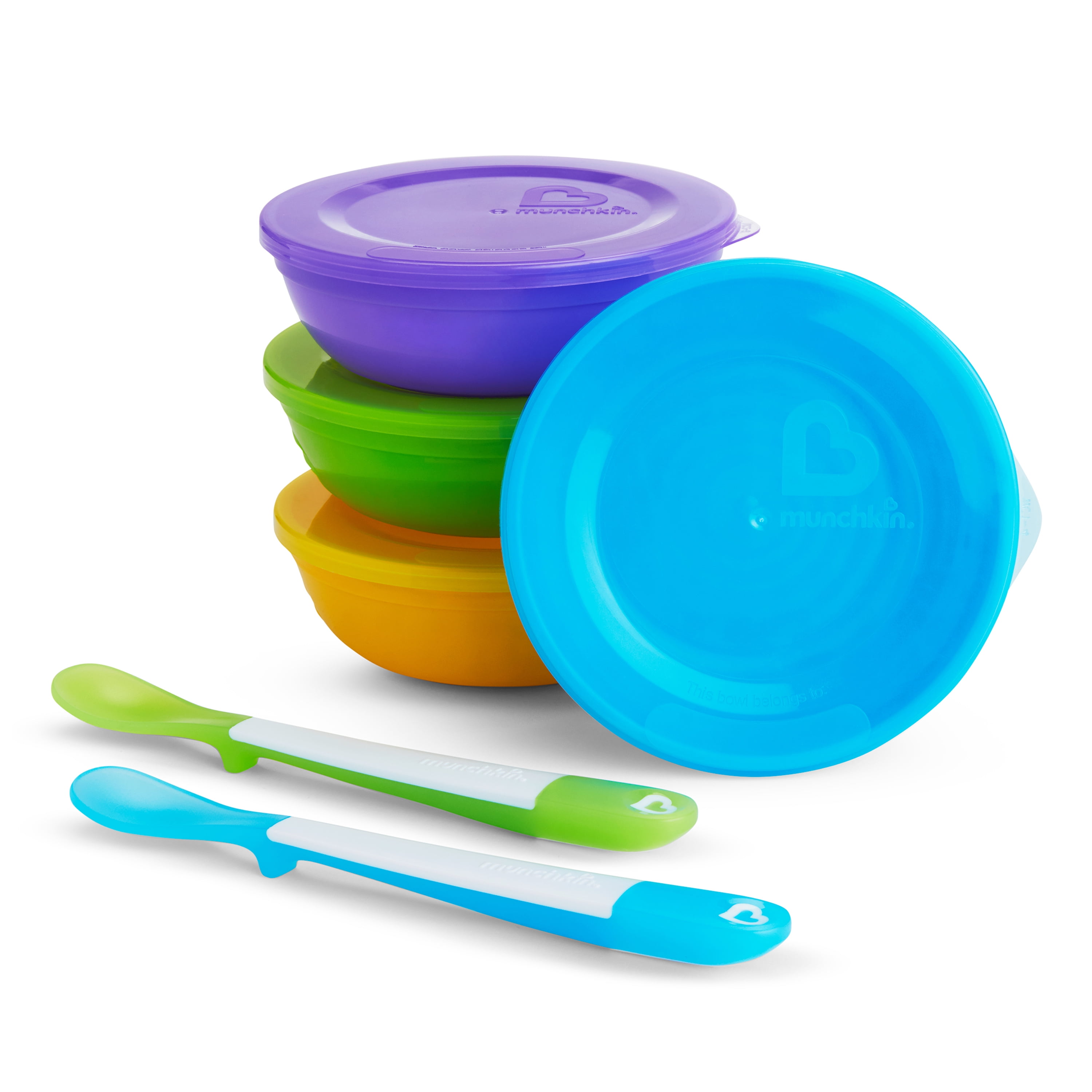 Munchkin Love-A-Bowls Toddler Feeding Set, Multi-Color, 10 Pack