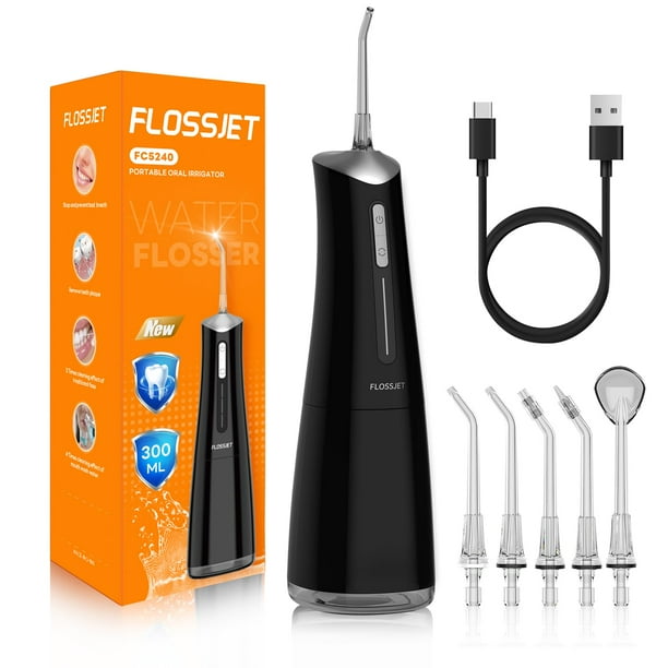 Flossjet Water Dental Flosser Cordless Oral Irrigator With 300Ml