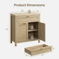 thumbnail image 4 of SICOTAS 30" Sideboards Buffets Cabinets with Drawer Set of 2, Boho Rattan Kitchen Storage Cabinets with Adjustable Shelves, Coffee Bar Station in Light Oak, 4 of 8