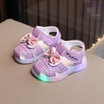 thumbnail image 2 of BOBOGOJP Girls Leather Soft Closed Toe Princess Flat Shoes Summer Sandals(Toddler/Little Kid) Purple for Size 6.5, 2 of 7