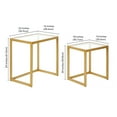 thumbnail image 6 of Evelyn&Zoe Rocco Rectangular Nested Side Table, Brass, 6 of 8