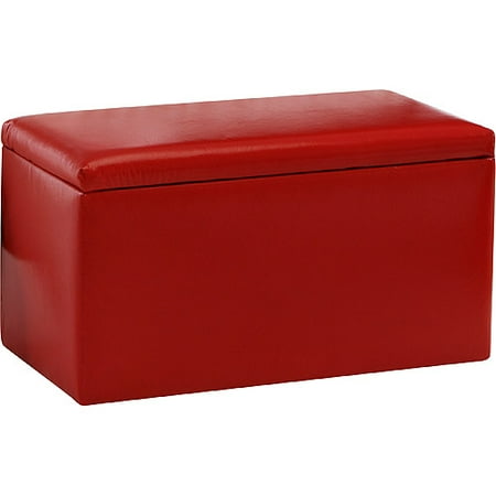 Skyline Furniture - Vinyl Storage Bench, Red