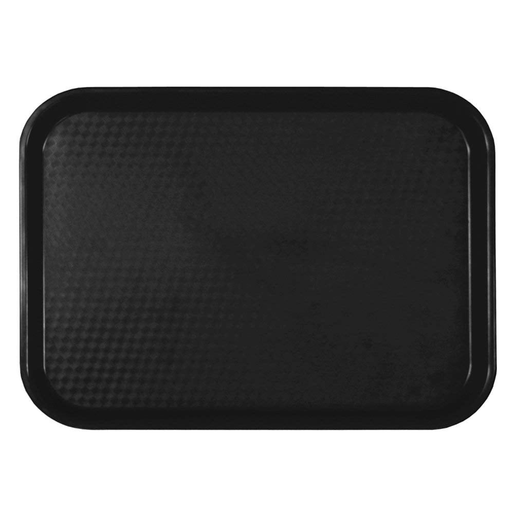 Large Restaurant Bar Food Service Non-Slip Tray Plastic Rubber Round 16 inch 