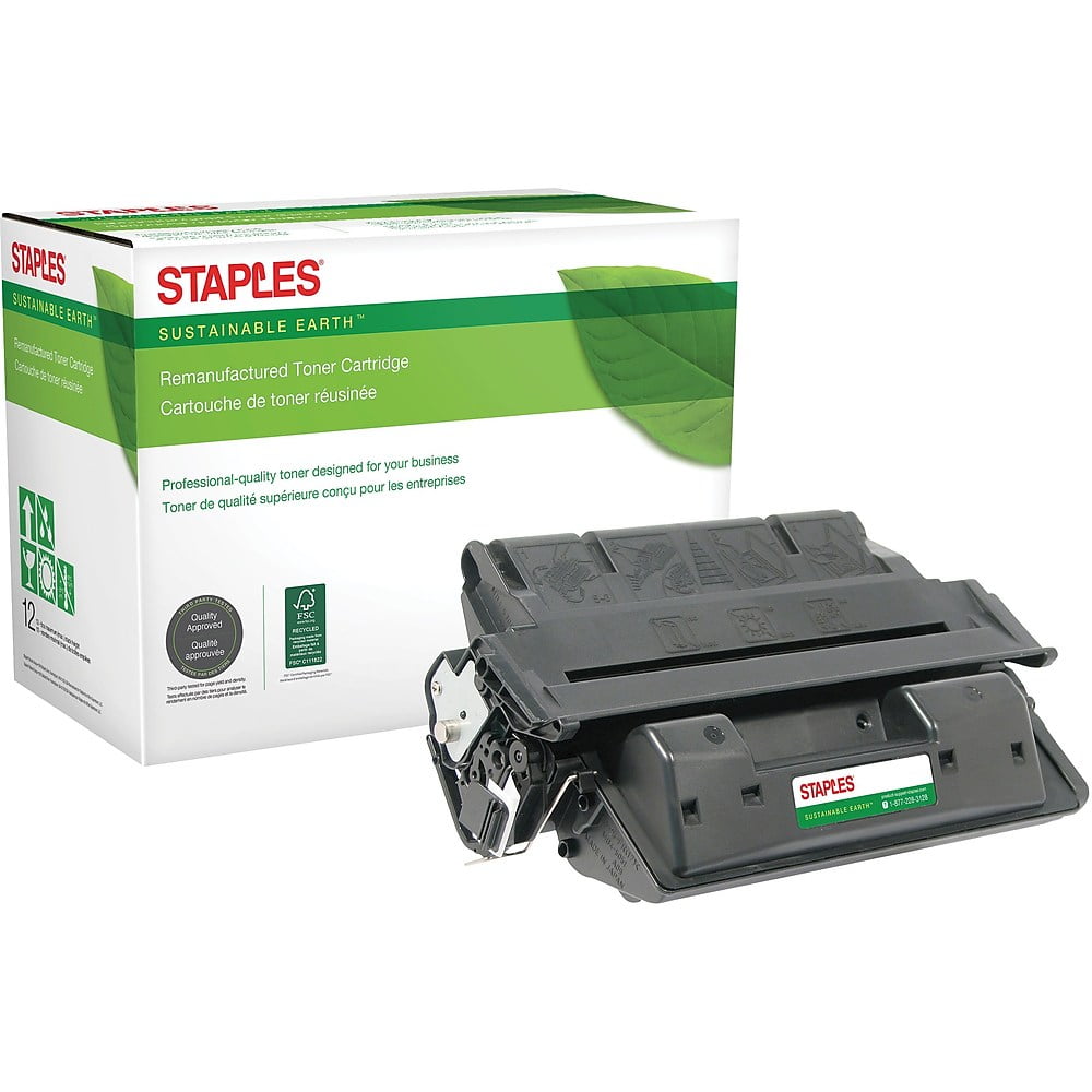 Staples Remanufactured Toner Cartridge Replacement for HP 27X (Black) 791422