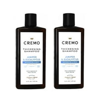 Cremo Barber Grade Juniper & Eucalyptus Thickening Formula for Fine or Thinning Hair, eucalyptus, juniper, eucalyptus, 16 Fl Oz (2-Pack)