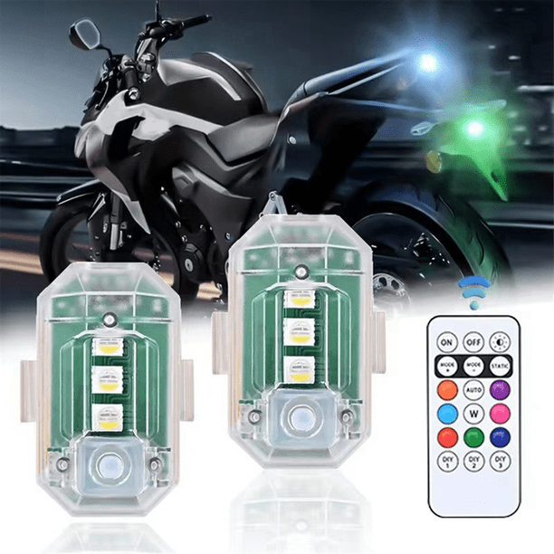 GOTOTOP Lumières stroboscopiques à LED Voiture 4x6LED Sync Rouge Bleu