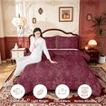 thumbnail image 3 of Erosebridal Elegant Damask Queen Comforter Set,Sport Life Comforter Sets Queen,3-Piece,1 Comforter and 2 Pillowcases,Black Reversible, 3 of 7