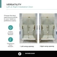 thumbnail image 4 of Fine Fixtures Hinged Frameless Shower Door - Clear Tempered Glass Door - Walk In Shower Enclosure 60" W x 74" H Satin Brass Finish, 4 of 11