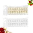 thumbnail image 3 of 2 Sets of 480PCS Pointed Head Nail Color Mold Manicure Practice Nail Template Fake Nails Practice Mold Fake Nails Training Pieces for Woman (Transparent Frosted+Natural Color Assorted Color), 3 of 9