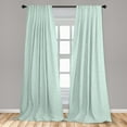 thumbnail image 2 of Springtime Window Curtains, Romantic Vibes Jungle Floras and Leaves Bohemian Themed Garden Artwork, Lightweight Decor 2-Panel Set with Rod Pocket, Pair of - 28"x63", Mint Green and White, by Ambesonne, 2 of 3
