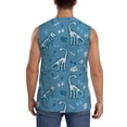 thumbnail image 4 of Goofa Dinosaur Skull Printed Men's Sleeveless T-Shirt - Athletic Gym Workout Tank Top for Men - Moisture-Wicking, UPF 30+ Quick-Dry Muscle Tee-3X-Large, 4 of 8