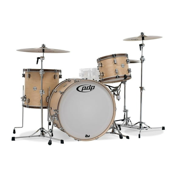 PDP Concept Classic 3-Piece Drum Shell Pack - 24" Bass (Natural, Walnut Hoops)