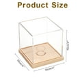 thumbnail image 2 of Baseball Display Case with Wooden Round Base, Acrylic Baseball Display Dust Clear Baseball Holders, Wooden/Clear, 2 of 6