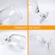 thumbnail image 3 of 2 copas de vino de cristal transparente, copas de vino para el hogar, vasos de patas cortas, vasos de cerveza, vasos de bebidas, 3 of 5