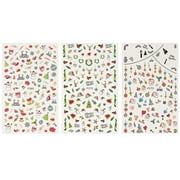 ALLYDREW 3 Sheets Merry Christmas Nail Art Christmas Nail Stickers