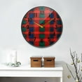 thumbnail image 2 of Yayeee Wall Clock Battery Operated 9.5" Silent Quartz Non-Ticking for Living Room Decor, Red and Blue Pattern, 2 of 8