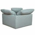 thumbnail image 5 of Sunset Trading Contemporary Puff Collection 2PC Slipcovered Modular Sectional Sofa, Performance Fabric Washable Water-Resistant Stain-Proof, 88" Deep-Seating Down-Filled Couch, Ocean Blue, 5 of 5
