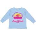 thumbnail image 3 of Inktastic Summer Enjoy the Sunshine Miami Beach Florida in Pink Boys or Girls Long Sleeve Toddler T-Shirt, 3 of 5