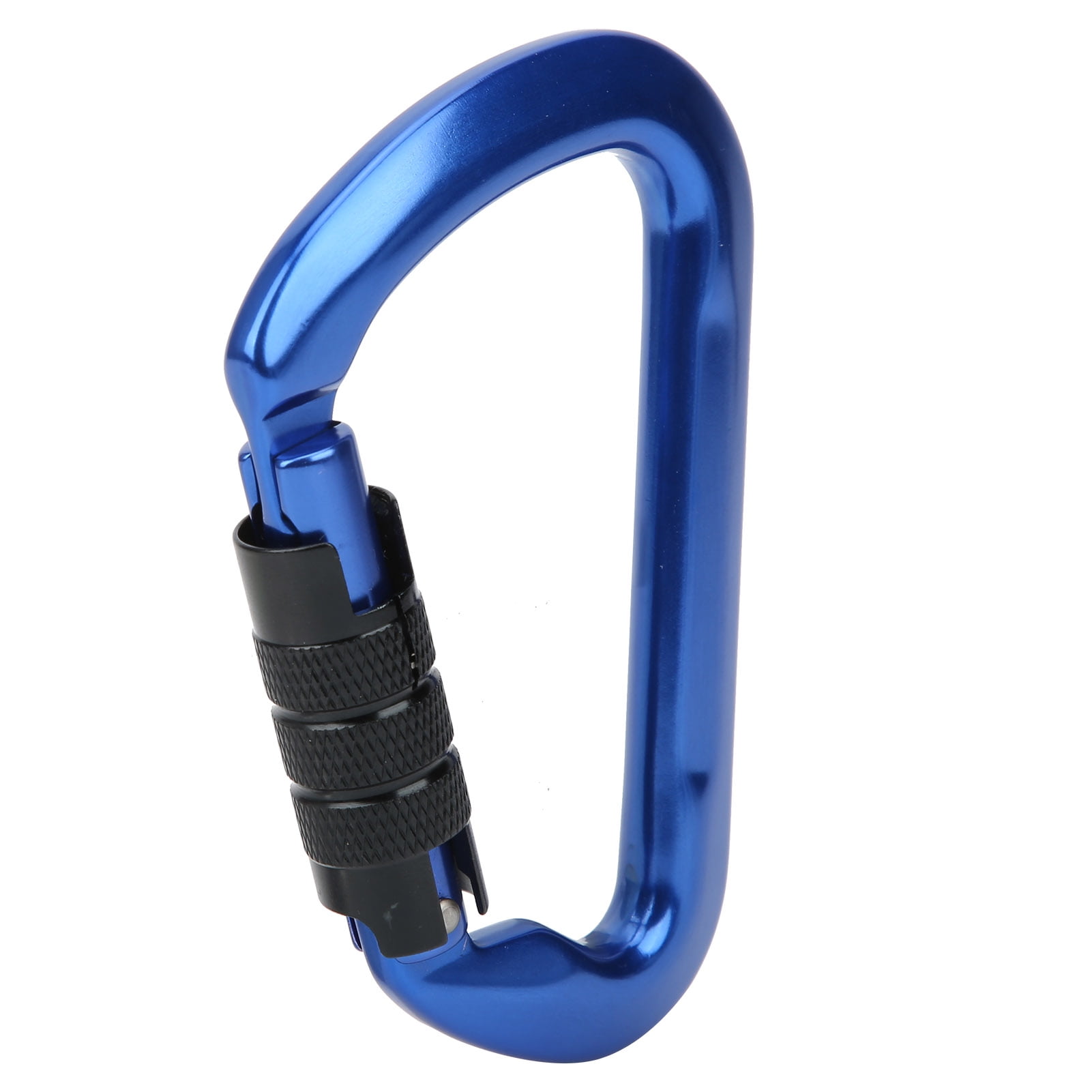 Aviation Auto Lock D‑Shape Carabiner Safe For Outdoor Climbing Camping Black 
