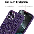 thumbnail image 3 of Funda KANGHAR para iPhone 16 Pro con estampado de leopardo morado Magsafe, 3 of 6