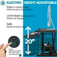 thumbnail image 4 of VersaDesk® 48"x24" Extra Wide Electric Height Adjustable Standing Desk Converter for Multi Monitor & Laptop Workstations, Black, w/ USB Charging Port, 4 of 10