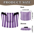 thumbnail image 2 of Haosy Modena Purple and White Striped Golf Mallet Putter Cover Strong Magnetic Leather Golf Club Headcover Closure, 2 of 7