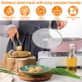 thumbnail image 3 of Wekvgz 3 Pcs Splatter Screen for Frying Pan Stainless Steel Splatter Guard with Wood Handle Fine Mesh Oil Splatter Guard Multifunctional Grease Splatter Guard for Cooking to Prevent Oil Splatter, 3 of 11