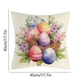 thumbnail image 3 of HongHeng Clearance Under $2.00 18IN Easter Pillow Covers Spring Easter Throw Pillow Covers Easter Bunny Eggs Cushion Covers Pillow Cases for Home Outdoor Sofa Couch Decoration Linen Fabrics, 3 of 6