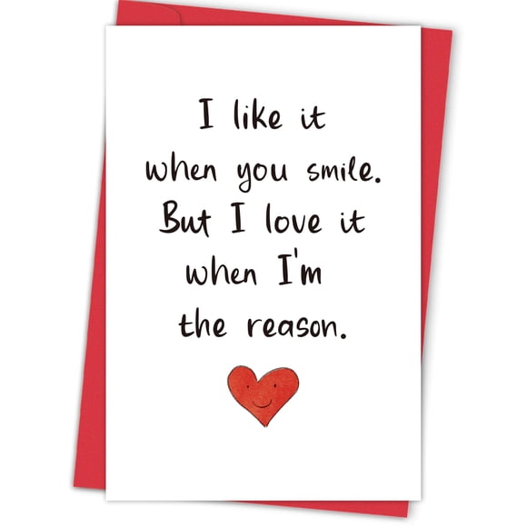 Tarjeta de San Valentín Qiyepbro Sweet for Him Her con sobre