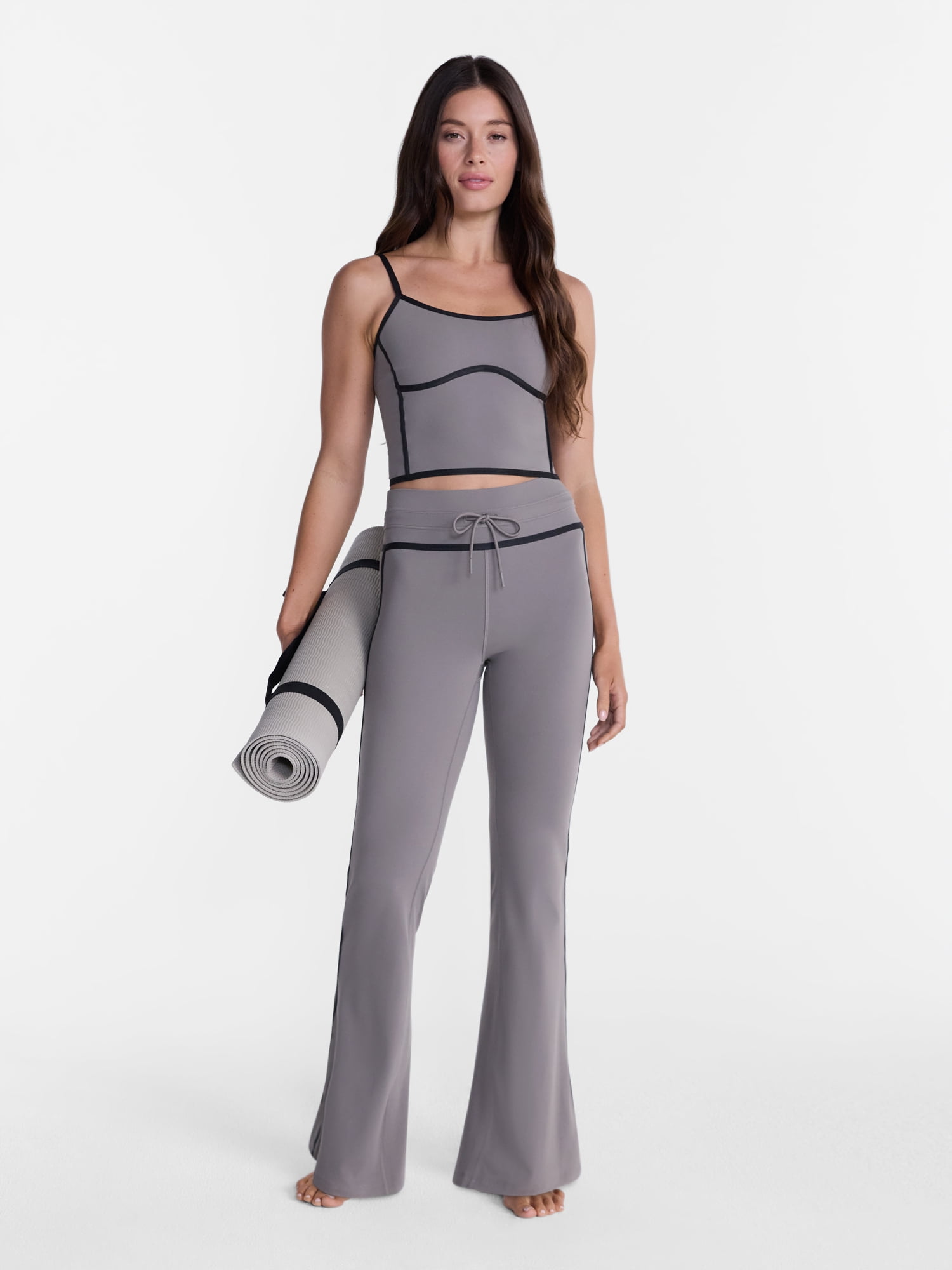 Avia Women's and Women's Plus Rib SoftSculpt Flare Pant, Sizes XS-4X