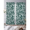 thumbnail image 3 of Dark Green Spring Floral Sheer Curtains 96 Inch Length 2 Panels Set Window Treatments, Farmhouse Flowers Elegant Pastoral Rod Pocket Semi Curtains for Living Room/Bedroom/Kitchen Décor, 104"W x 96"L, 3 of 7