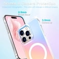 thumbnail image 6 of WATEFULL for iPhone 16 Pro MagSafe Case Iridescent Color Change, Fluorescent Glitter Matte Magnetic Bumper Case +1 Screen 1 Camera Lens Protector for Women Girl iPhone 16 Pro 6.3"(Holographic), 6 of 8