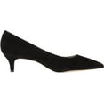 thumbnail image 6 of Sam Edelman Dori Black Suede Slip On Pointed Toe Kitten Heel Fashion Pumps (Black Suede, 7.5), 6 of 6
