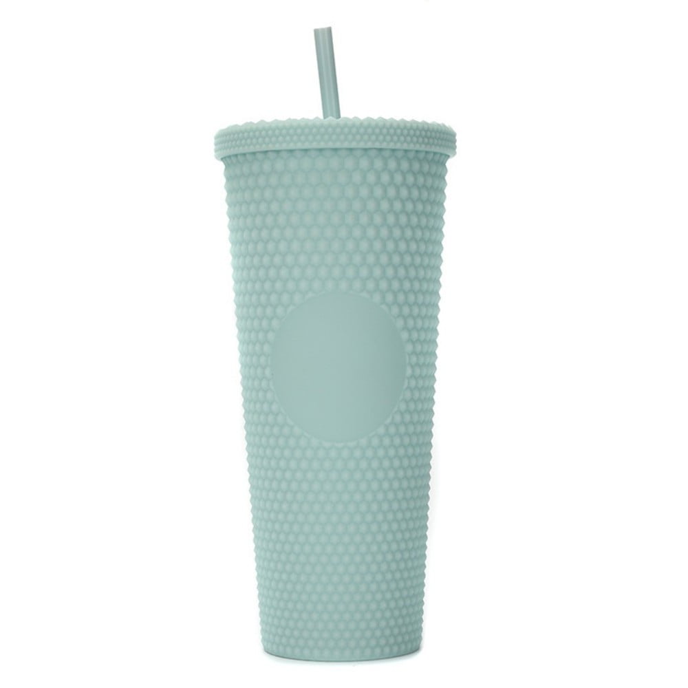 Happon Studded Diamond Plastic Tumbler 24 Oz, Ice Coffee Cup with