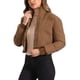 thumbnail image 4 of Chaqueta bomber de invierno para mujer INSPIRE CHIC, abrigo holgado acolchado, cortado, color marrón, 4 of 6