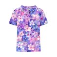 thumbnail image 4 of Fiudx Liquidación de Ahorros de Verano Camiseta Holgada Informal con Estampado para Mujer, Tops de Manga Corta con Cuello de Muñeca, Blusa Bonita y de Lino, 4 of 4