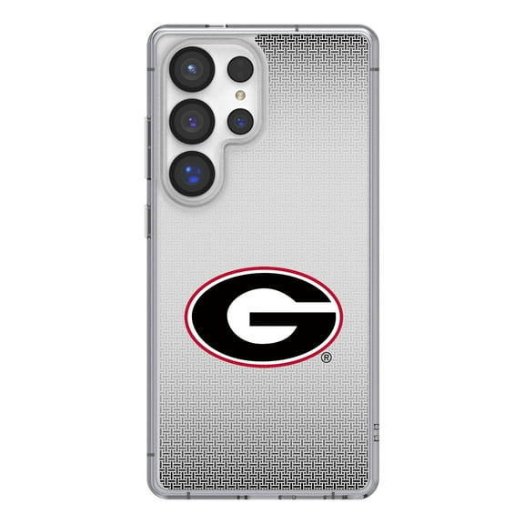 Georgia Bulldogs Linen Logo Galaxy Clear Case
